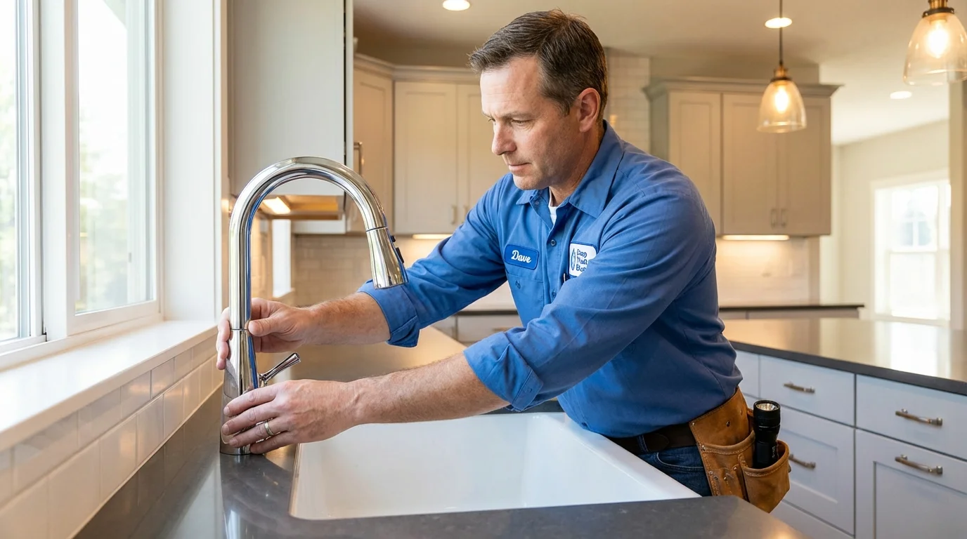 Kitchen faucet installation by Johns Plumbing LLC in Newellton
